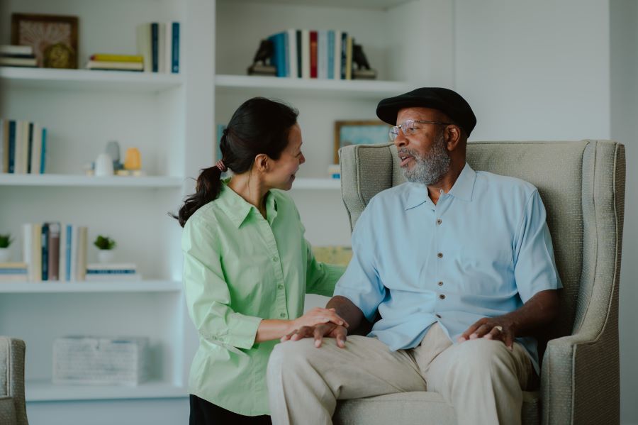 Shem Creek Health Center resident with care staff